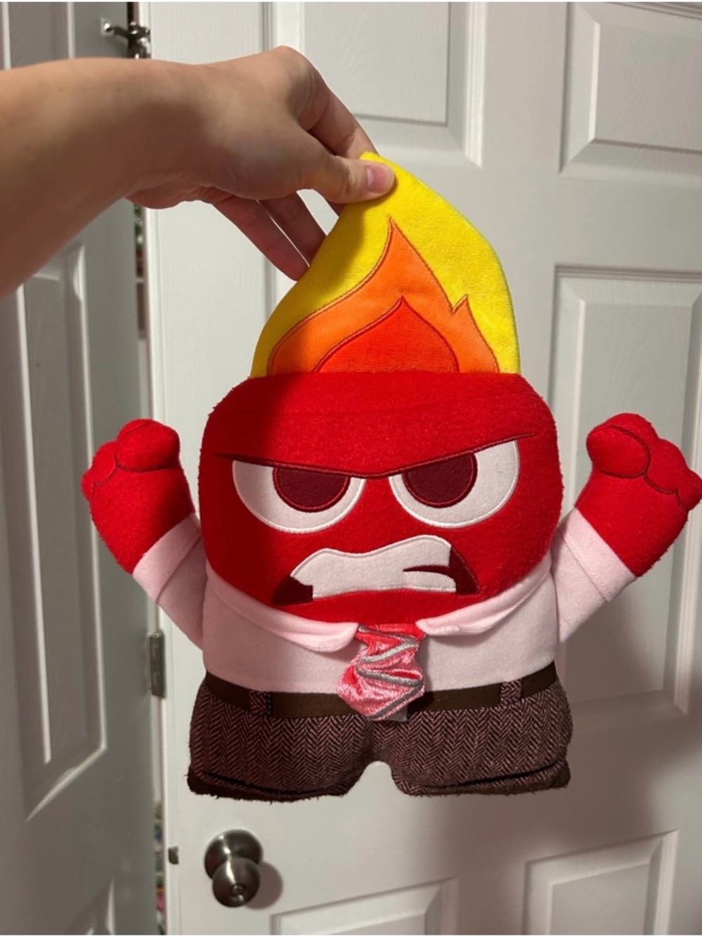 Red 'Anger' Flame Plush Character Plush Toy